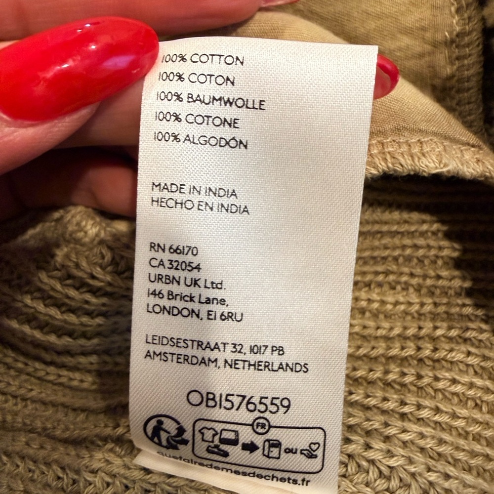 🔥We the Free Women’s Tan Ribbed Open-Front Cardigan Size S NWOT 🔥 - Picture 6 of 6
